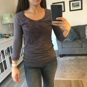 Gray 3/4 Sleeve Shirt